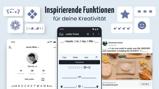 Schriftarten - schöne Texte screenshot