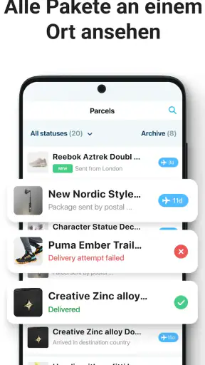 Sendungsverfolgung - paket app screenshot