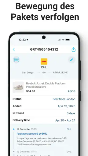 Sendungsverfolgung - paket app screenshot