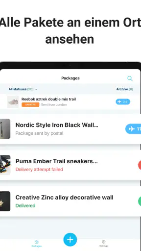 Sendungsverfolgung - paket app screenshot