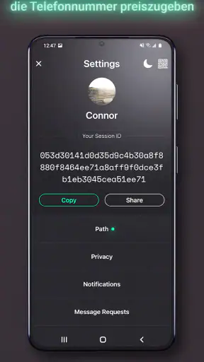 Session — Private Messenger screenshot