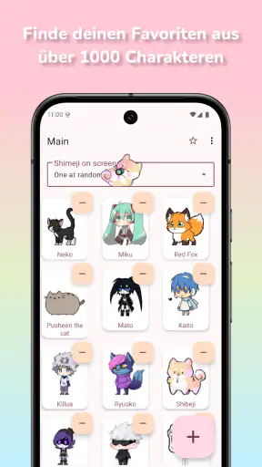 Shimeji: Bildschirmfreunde screenshot