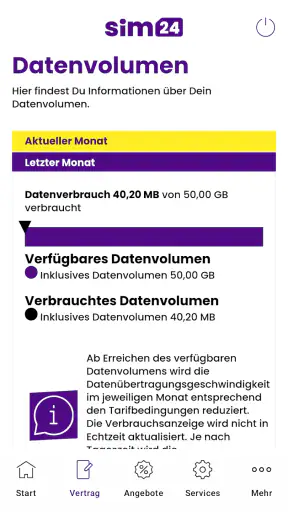 sim24 Servicewelt screenshot