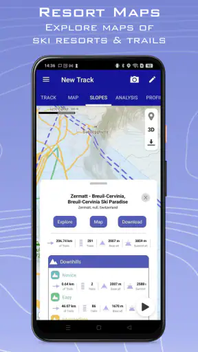 Ski Tracks Lite & Karte GPS screenshot