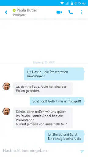 Skype for Business for Android screenshot