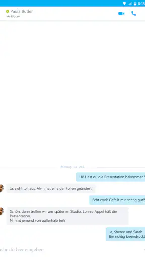 Skype for Business for Android screenshot