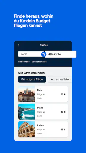 Skyscanner Flüge Hotels Autos screenshot