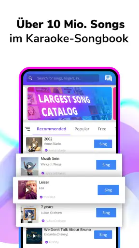 Smule: Sing & Nimm Karaoke auf screenshot