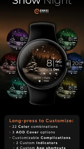 Snow Night - watch face screenshot