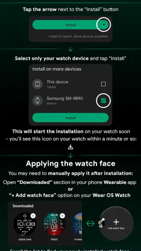 Snow Night - watch face screenshot