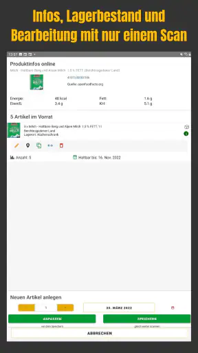 Speisekammer: Vorrat verwalten screenshot