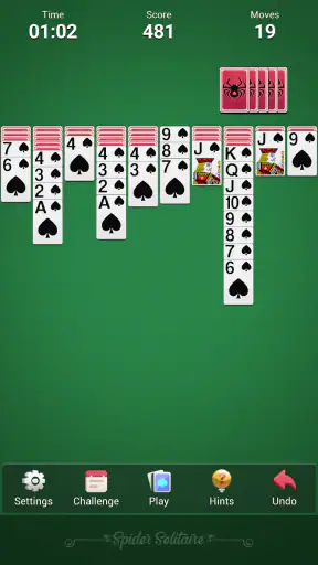 Spider Solitaire screenshot