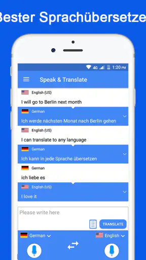 Sprechen und übersetzen screenshot