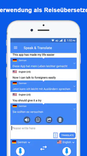 Sprechen und übersetzen screenshot