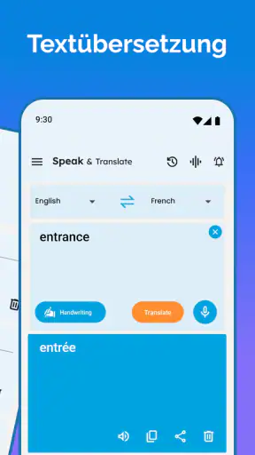 Sprechen und übersetzen screenshot