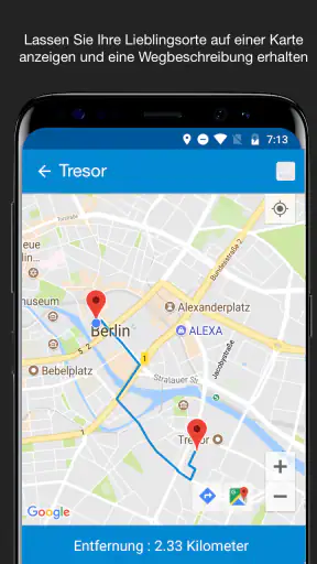 Standort speichern GPS screenshot