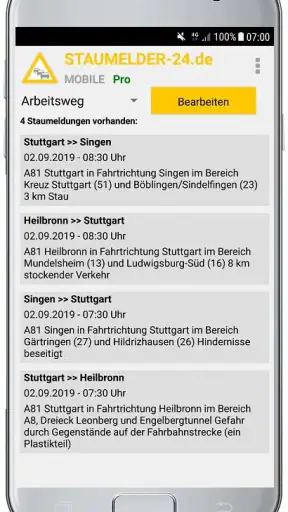 Staumelder MOBILE screenshot