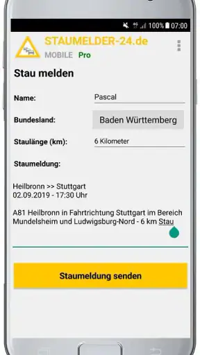 Staumelder MOBILE screenshot