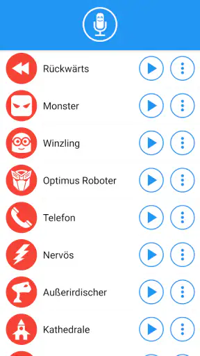 Stimmwandler mit Effekten screenshot