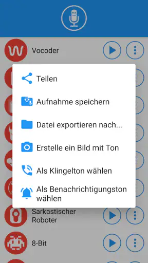 Stimmwandler mit Effekten screenshot