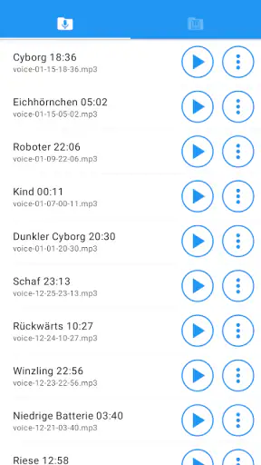 Stimmwandler mit Effekten screenshot