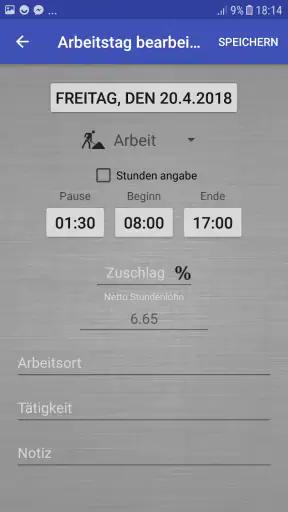 Stundenrechner Pro screenshot