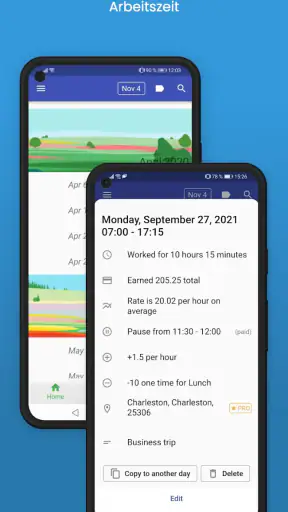 Stundenzettel Zeiterfassung screenshot
