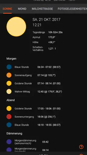 Sun Surveyor (Sonnenvermesser) screenshot