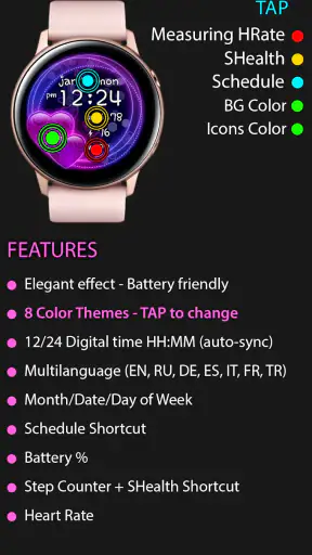 Sweet Hearts Watch Face screenshot