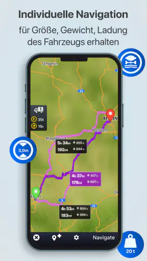 Sygic LKW Wohnmobil Navigation screenshot