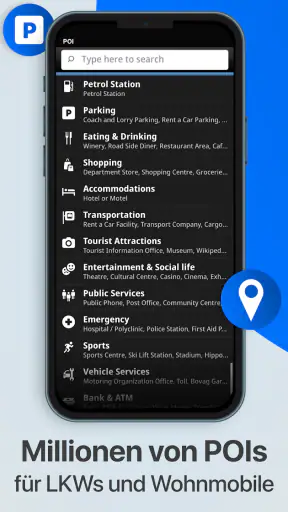 Sygic LKW Wohnmobil Navigation screenshot