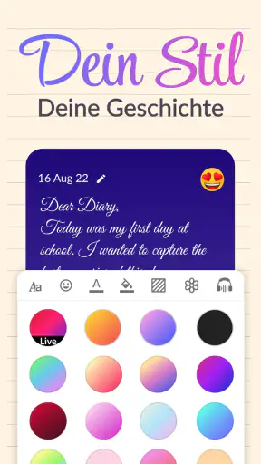 Tagebuch mit Passwort, Notizen screenshot