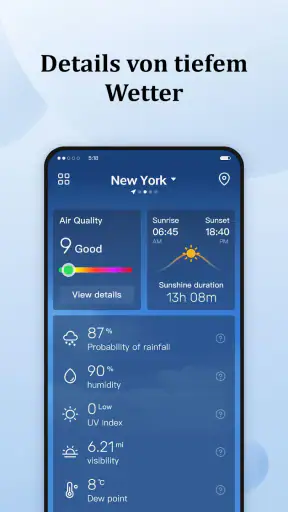 Tägliche Wettervorhersagen screenshot