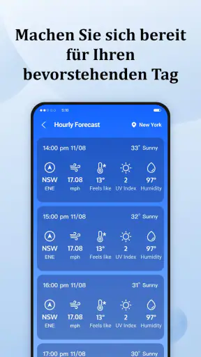 Tägliche Wettervorhersagen screenshot