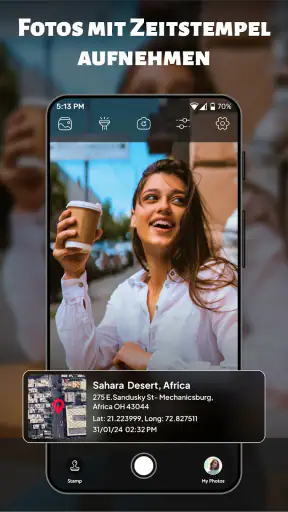 Tagofy - Geotag Karte Kamera screenshot