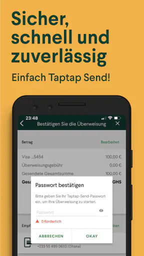 Taptap Send: Geld überweisen screenshot