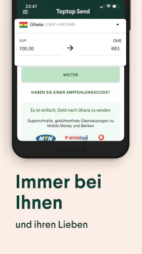 Taptap Send: Geld überweisen screenshot