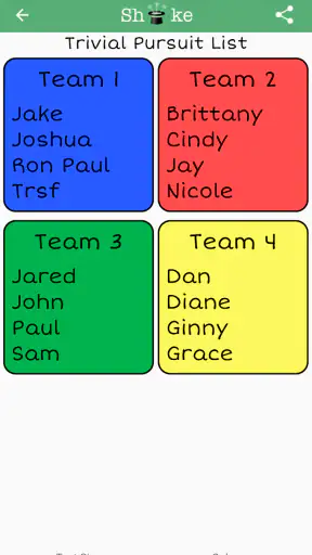 Team Shake: Pick Random Groups screenshot