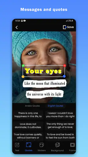 Text auf Foto -Bildbearbeitung screenshot
