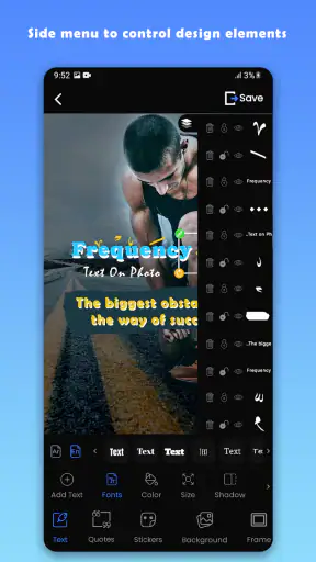 Text auf Foto -Bildbearbeitung screenshot