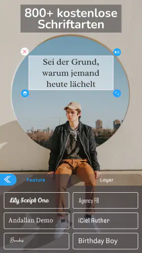 Text auf Foto・Schrift auf Bild screenshot