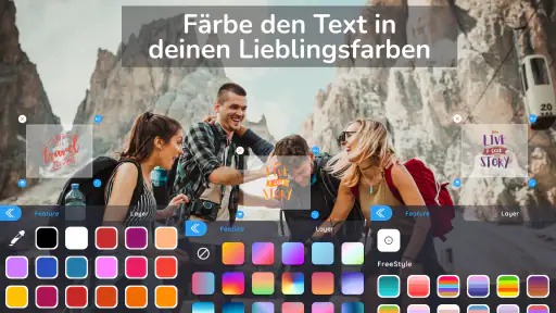 Text auf Foto・Schrift auf Bild screenshot