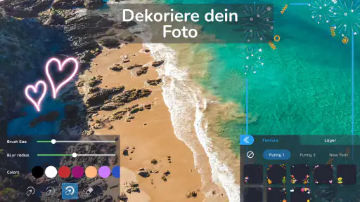 Text auf Foto・Schrift auf Bild screenshot