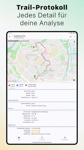 The Mantrailing App screenshot