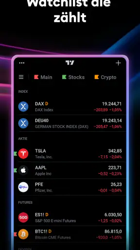 TradingView: Aktien und Krypto screenshot