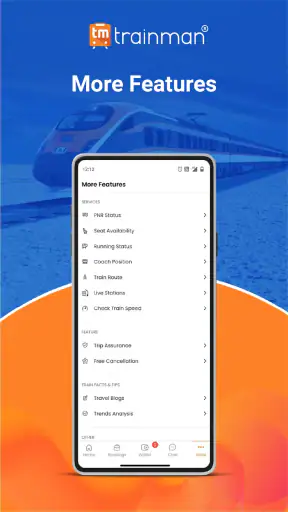 Trainman - Train booking app screenshot