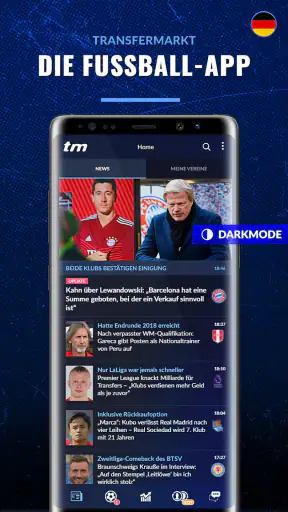 Transfermarkt Fußballdatenbank screenshot