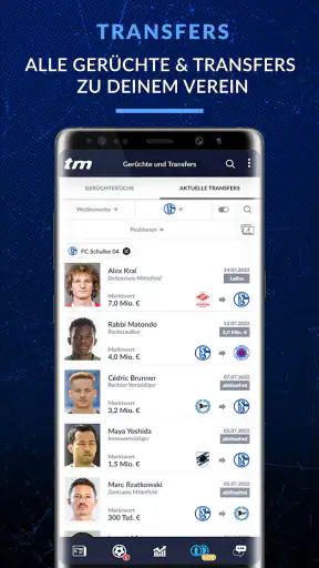 Transfermarkt Fußballdatenbank screenshot