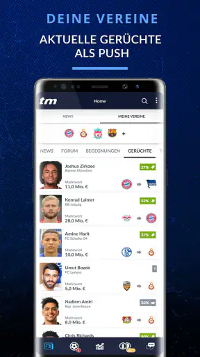 Transfermarkt Fußballdatenbank screenshot