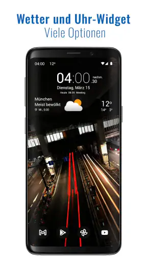 Transparente Uhr & Wetter screenshot